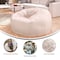 Flash Furniture Bean Bag Chair, White Back, 42 in W 42" L 19" H DG-BEAN-LARGE-FUR-WH-GG - alternate 4